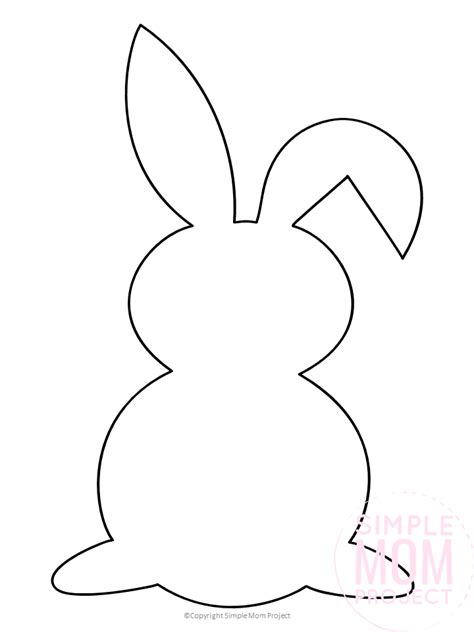 printable bunny rabbit templates simple mom project