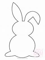 Bunny Printable Template Templates Rabbit Coloring Simple Easter Pages Printables Crafts Simplemomproject Colouring Spring Mom Stencils 2d Will Work Watermark sketch template