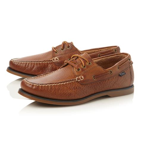 polo ralph lauren bienne lace  tumbled leather boat shoes  brown