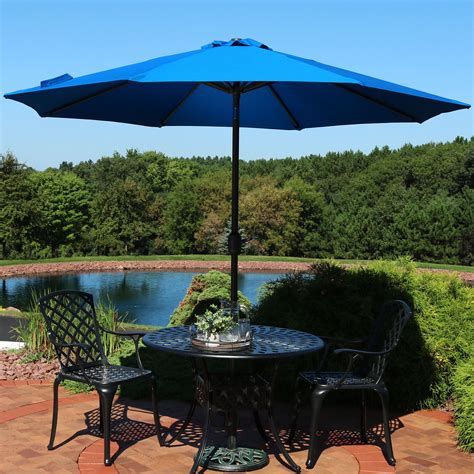 sunnydaze decor sunnydaze sunbrella patio umbrella  auto tilt  crank  foot outdoor