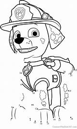 Dot Paw Patrol Marshall Dots Connect Worksheet Worksheets Printable Coloring Kids Pages Print Cartoon Printables Numbers Activities Preschool Connectthedots101 Series sketch template