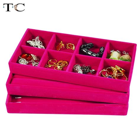 shipping ring necklace chain compartment jewelry display tray kit