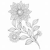 Flower Coloring Pages Advanced Getcolorings sketch template
