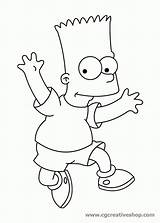 Bart Coloring Pages Simpson Colouring Popular sketch template