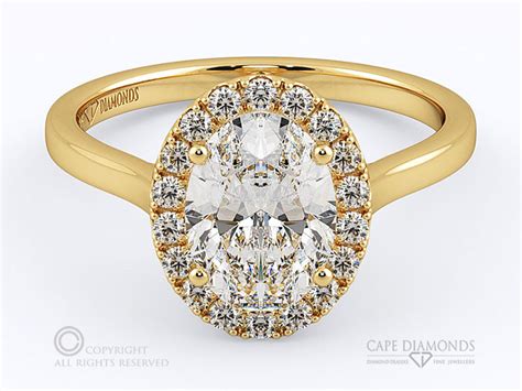 137 Cape Town Engagement Rings Oval Diamond Halo Engagement Ring Yellow