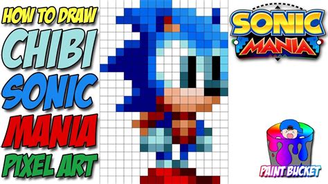 draw sonic  hedgehog sonic mania pixel art drawing tutorial