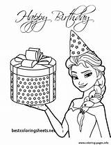 Coloring Birthday Pages Little Pony Colouring Elsa Present Disney Printable Happy Print Color Unique Getcolorings Getdrawings sketch template
