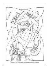 Lenten Lindisfarne Scriptorium sketch template