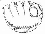 Baseball Clipart Glove Mitt Outline Ball Clip Bat Cliparts Drawing Softball Library Getdrawings Wikiclipart sketch template