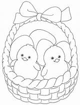 Easter Basket Coloring Pages Kids sketch template