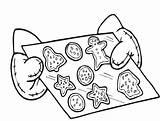 Coloring Pages Cookies Christmas Kids Clip Baking Color Bake Holidays Holiday Choose Board Crafts sketch template