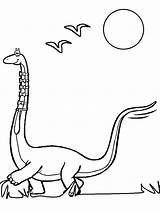 Dinosaur Coloring Pages Animals Kids Brachiosaurus Crafts Dino Printables Printable Dinosaurs Book Diplodocus Children Color Kleurplaat Coloringpagebook Dltk Comments Colouring sketch template