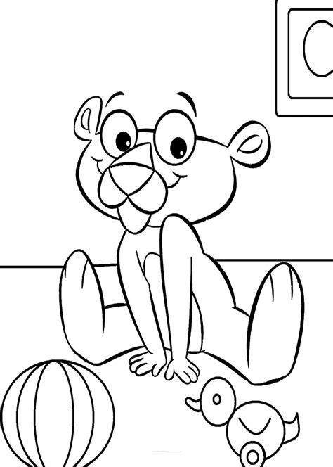 pink panther cartoon coloring pages   print