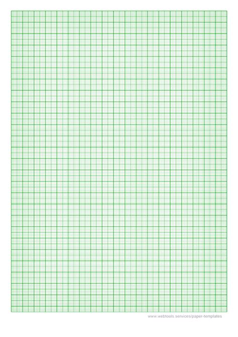 webtools  mm green graph paper      letter