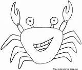 Coloring Sea Pages Crab Printable Animal Kids Drawing Print Line Hermit Total Views Getdrawings sketch template
