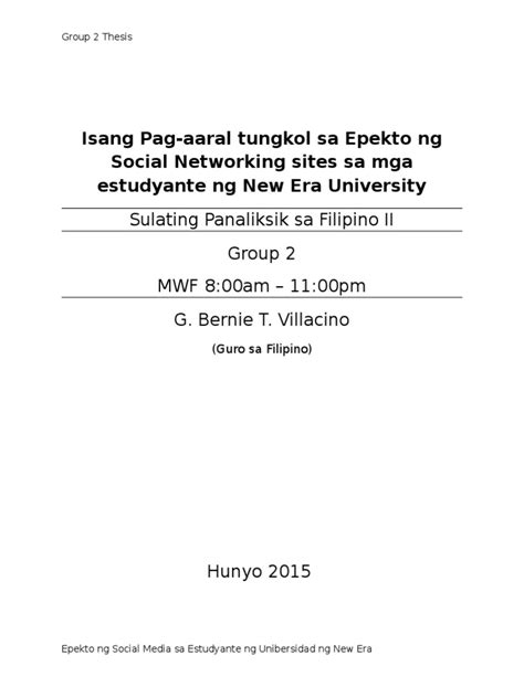 short thesis sample filipino
