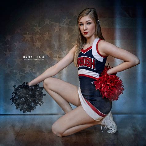 cheerleader portrait cheer pose sports poster senior