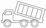 Truck Dump Coloring Pages Outline Printable Easy Kids Drawing Choose Board Sheets Print sketch template