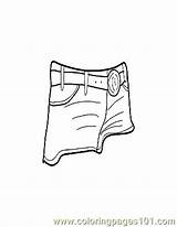 Shorts Coloring Pages Womens Printable Clothes Color Printablee Coloringpages101 Via sketch template