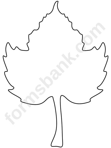 oak leaf pattern template printable