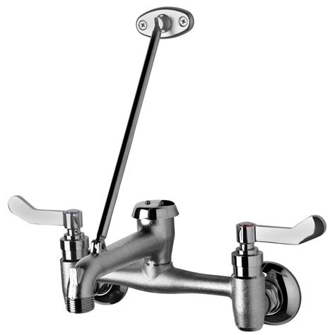ultra faucets light commercial collection  handle wall mount mop service sink faucet  chrome