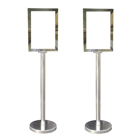 sign holder  chrome stanchion party rentals nyc  york party