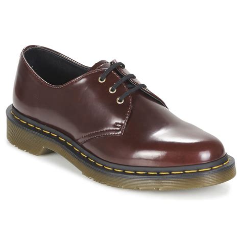 dr martens  vegan  eye gibson cherry red cambridge brush lace  casual shoes lyst