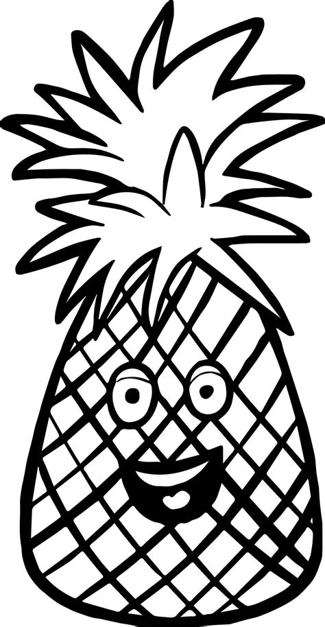 pineapple coloring coloring pages