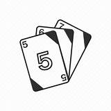 Card Uno Cards Icon Game Pages Playing Number Icons Coloring Template Three Games sketch template
