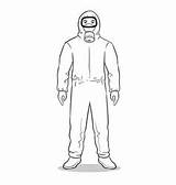 Hazard Vector Protective Suit Coloring Man Book sketch template