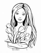 Coloring Pages Girl Girls Beautiful Print Coloringtop Older Printable Old Year Source Visit Site La Details sketch template