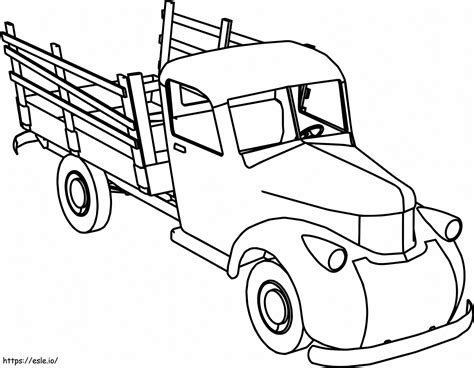 printable  truck coloring page