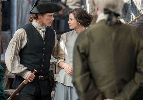 outlander season 4 cast sam heughan and caitriona balfe chat romance in cheeky video