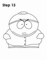 Cartman Eric Coloring Easydrawingtutorials Sketch Hard sketch template