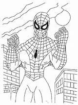 Spiderman Supereroe Contro Edifici sketch template