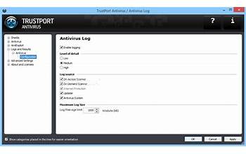 Trustport Antivirus for Servers Sphere screenshot #3