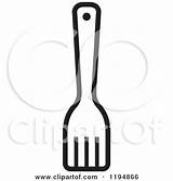 Spatula Kitchen Clipart Coloring Pages Template sketch template