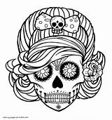 Skull Skulls Adults Erwachsene Ausmalbilder Mandala Seç Pano sketch template