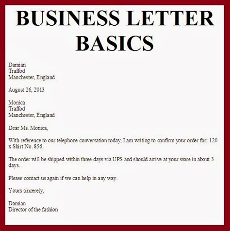 business letter march