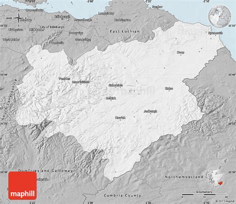 gray map  scottish borders