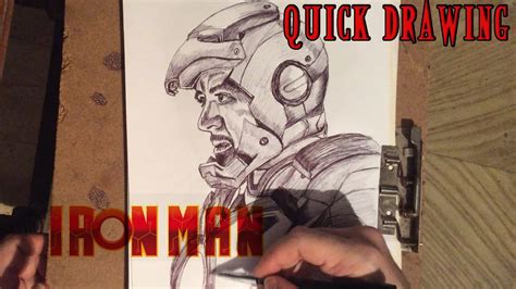 iron man quick drawing youtube
