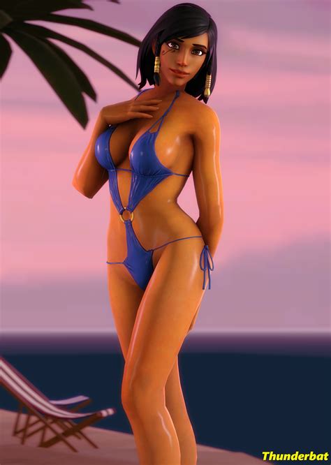 pharah bikini by generalthunderbat on deviantart