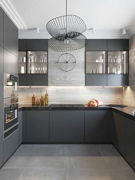 comprehensive overview  home decoration  images modern grey kitchen black  grey