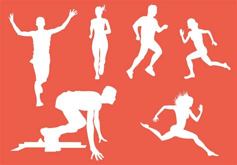 vector silhouette of runners download free vectors clipart graphics and vector art
