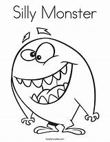 Coloring Monster Silly Noodle Twisty Friendly sketch template