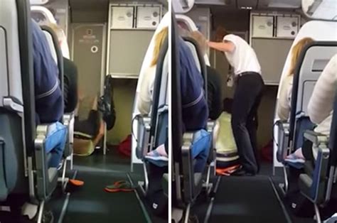 watch woman have break down on frontier airlines flight daily star