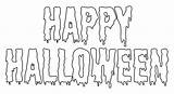 Halloween Happy Letters Bubble Printable Printables Placemat Coloring Category Printablee sketch template