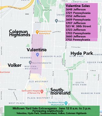 yard sale map june   valentine neighborhood association