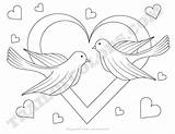 Coloring Doves Pages Kids Drawing Dove Crafts Printable Activities Craft Chuppah Getdrawings Adorable Drawings Heart sketch template