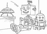 Robot Coloring Pages Students Bestcoloringpagesforkids Via sketch template